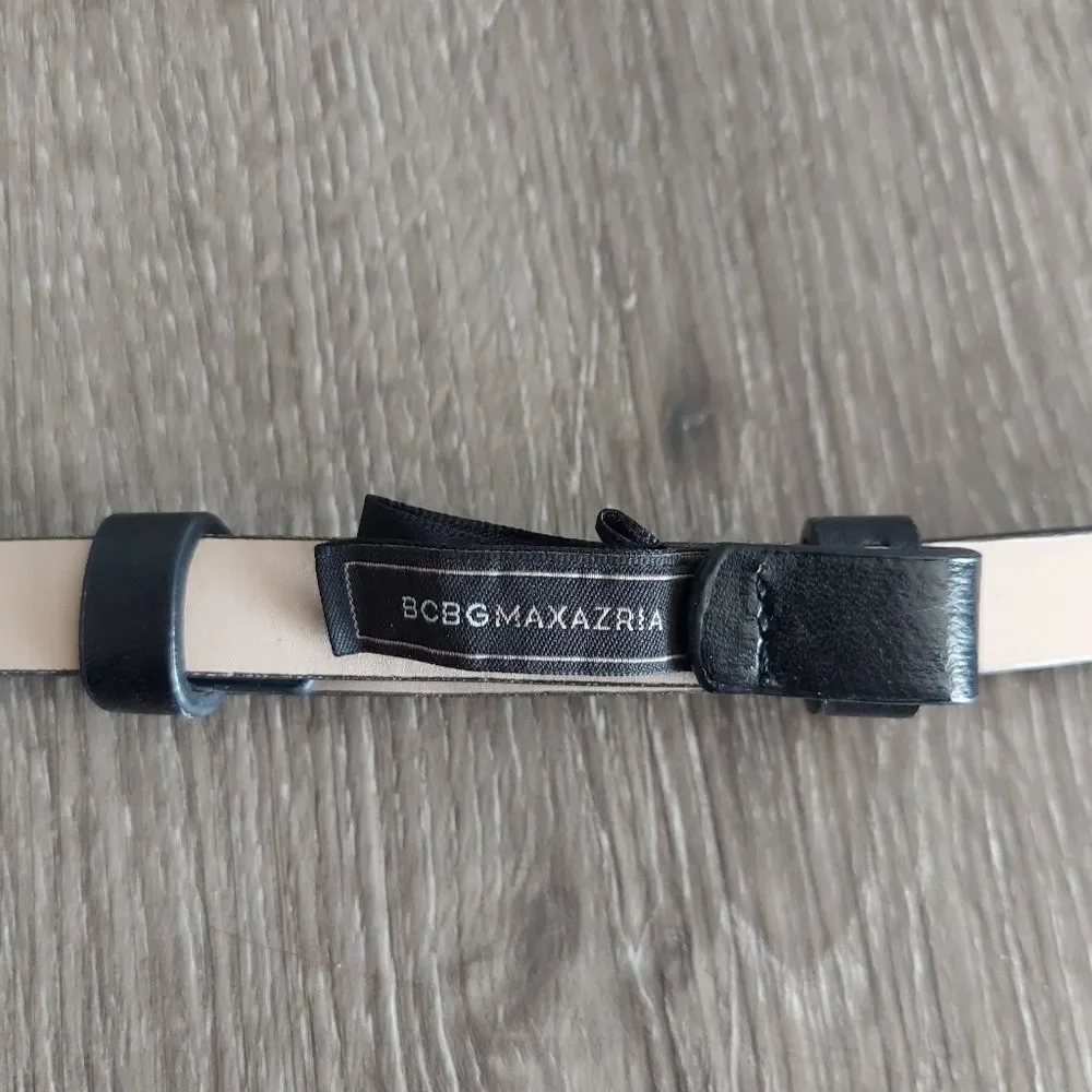 BCBGMaxAzria Black Adjustable Skinny Waist Belt Small